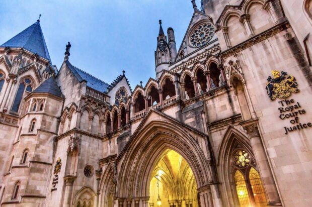 Photograph of the entrance to Royal Courts of Justice