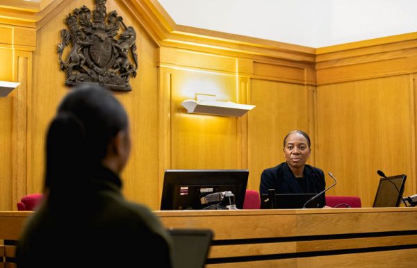 Scene from a magistrates' court.